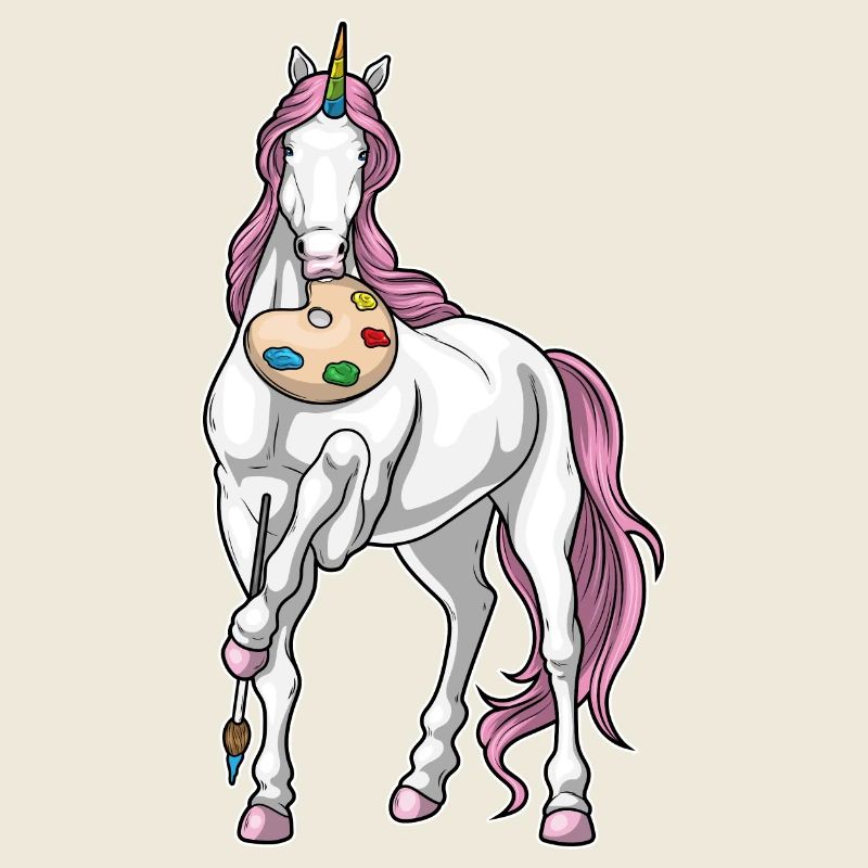 Einhorn Maler Pinsel