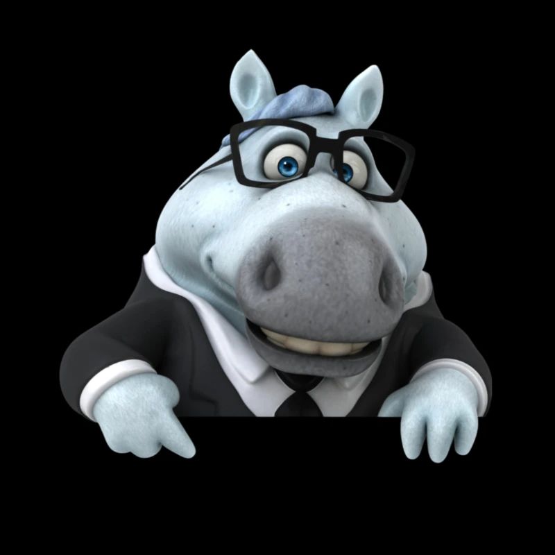 illustration d'un buste de cheval amusant