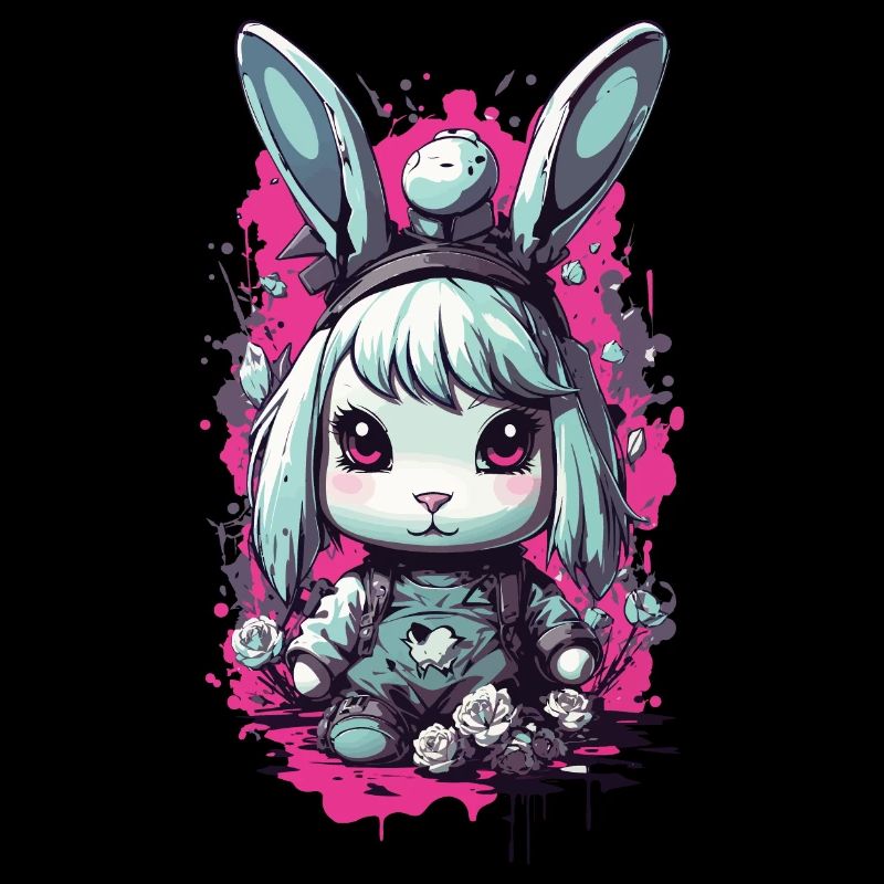 Goth Bunny Kawaii Pastel Gothic Design