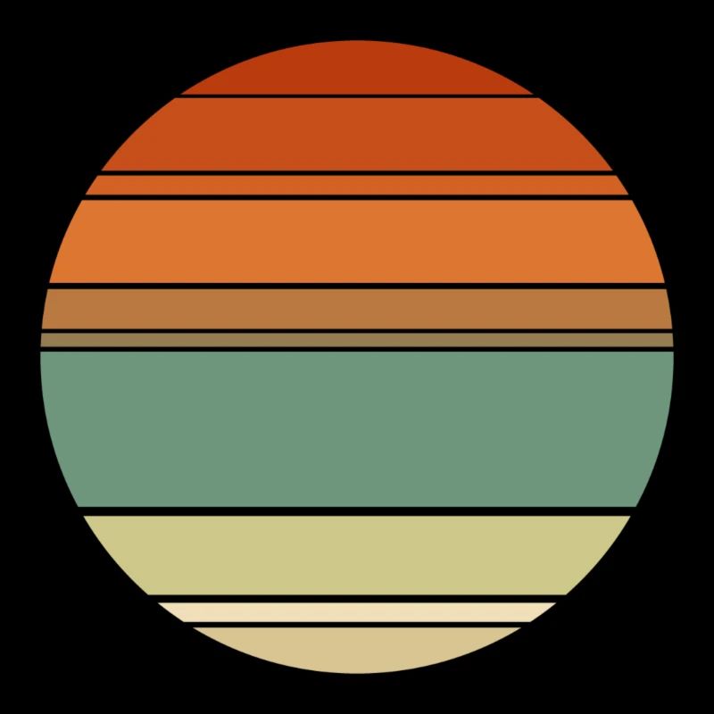 Retro Sunset Hintergrund Kreis