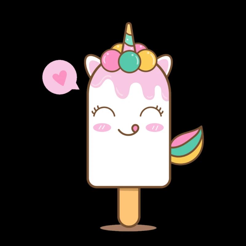 Einhorn verzaubertes Eis am Stiel