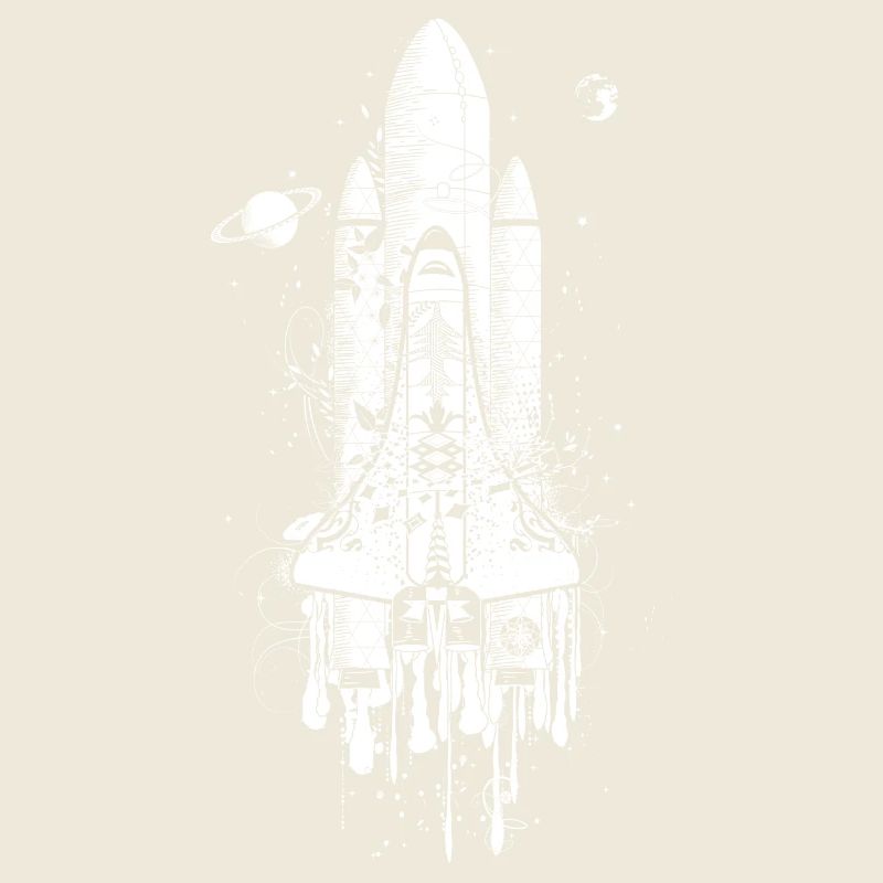 fantasievoll gestaltetes Space Shuttle