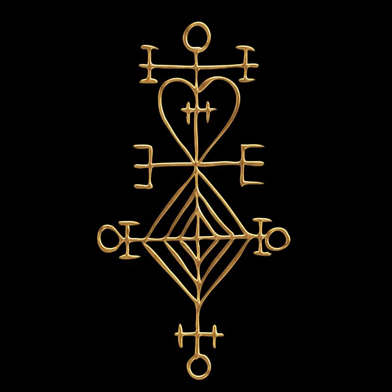 Ástarstafur, Love Charm, Magic Rune Amulet