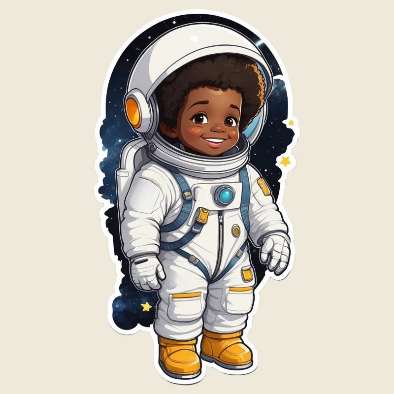 Petit astronaute avec un sourire