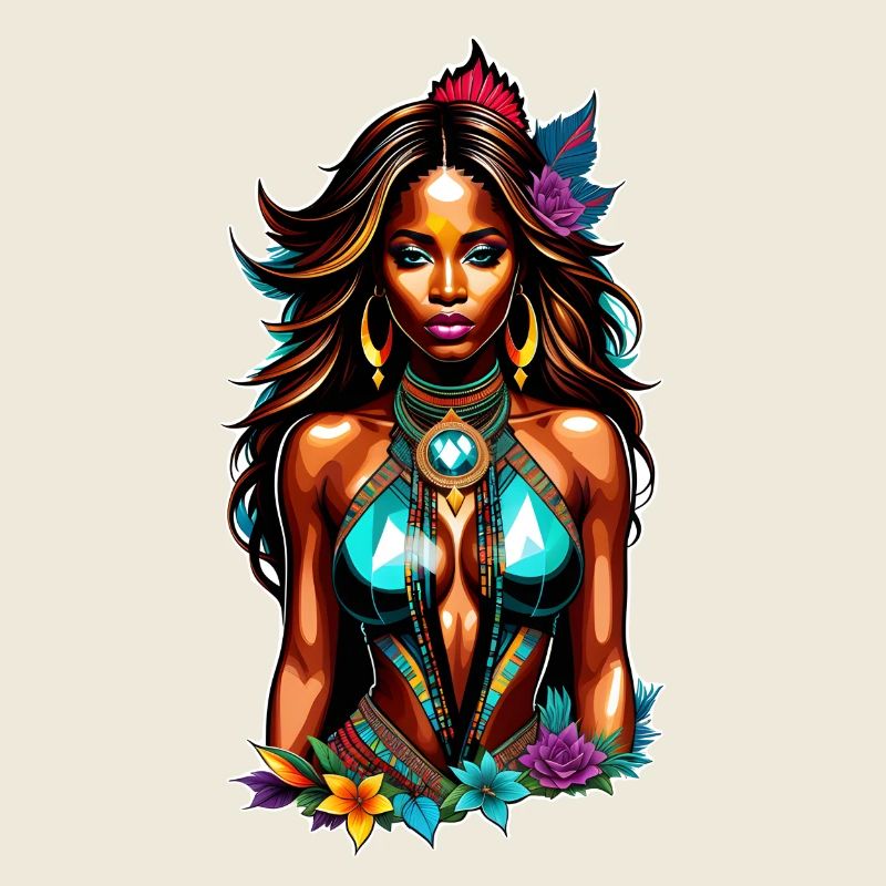 femme afro - beauté