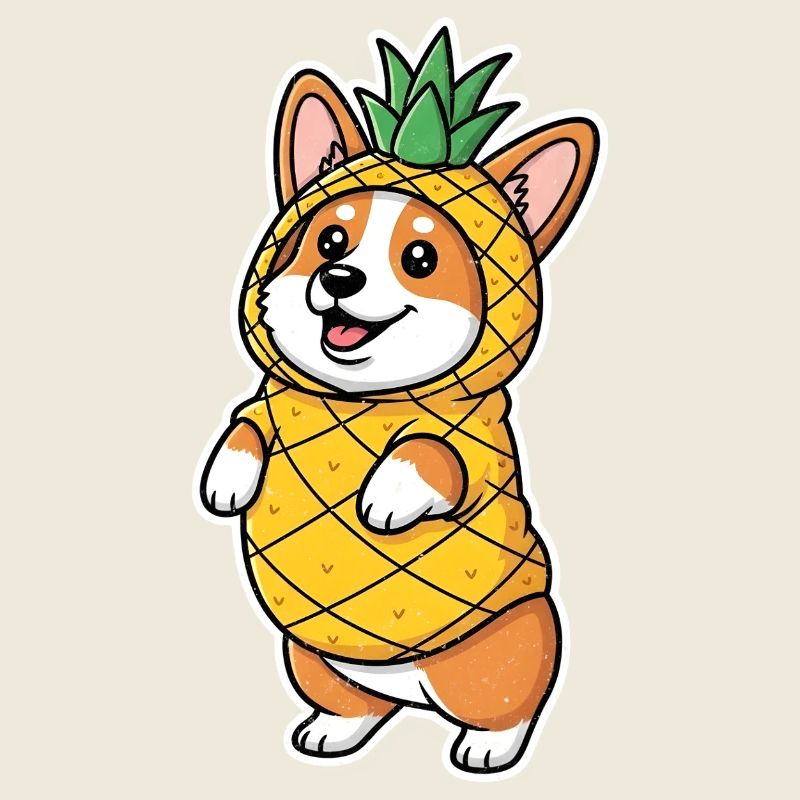 Déguisement Corgi Ananas