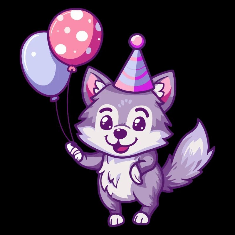 Bande dessinée d’anniversaire de loup