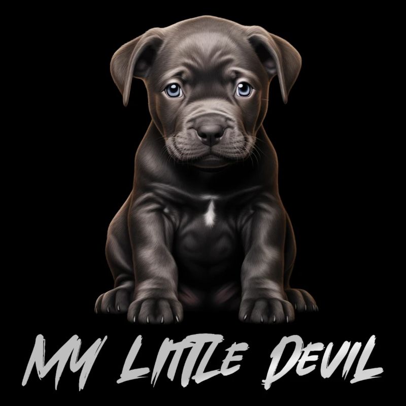 Blue Line Chien Pitbull Bébé Mon Petit Diable