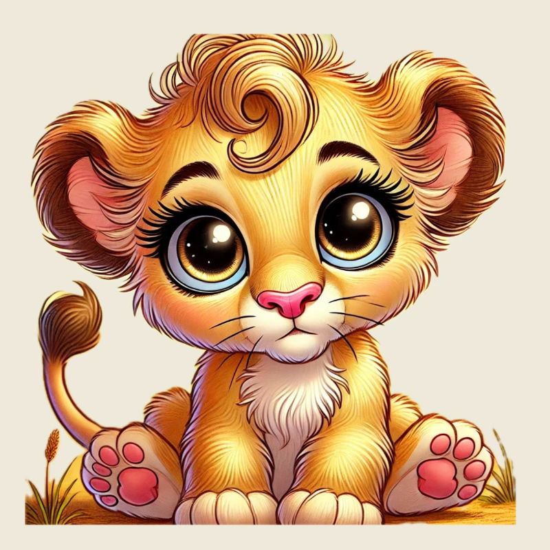 Süßes Löwen Mädchen