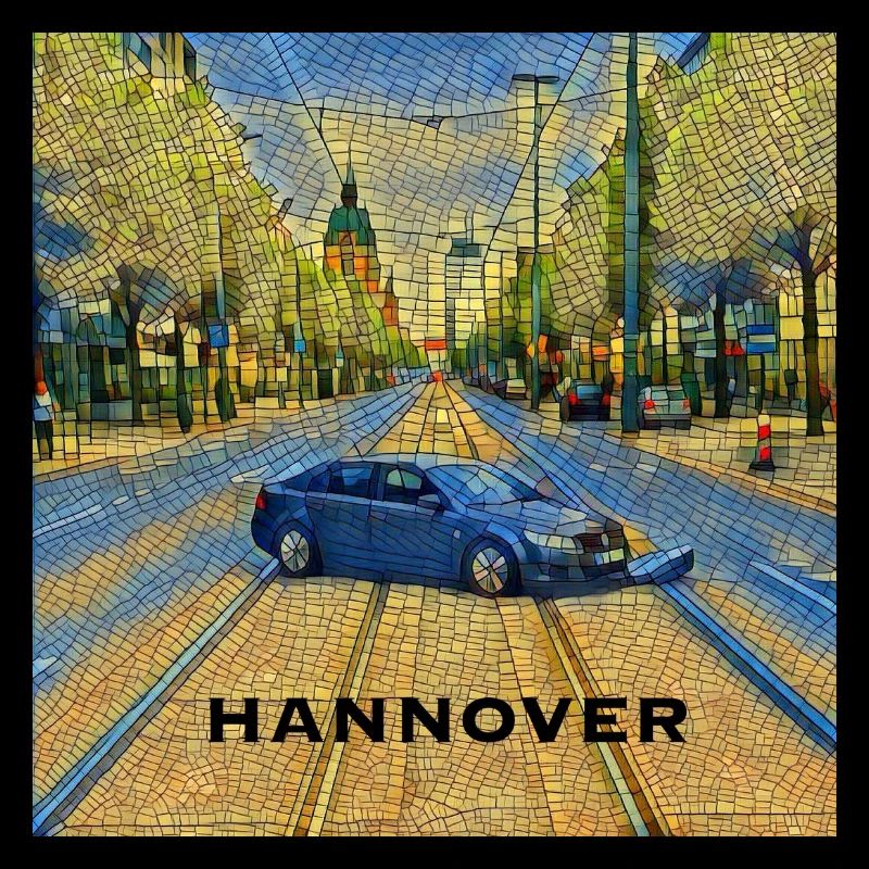 HANNOVER - Auto auf Schiene in „blau/gelb“