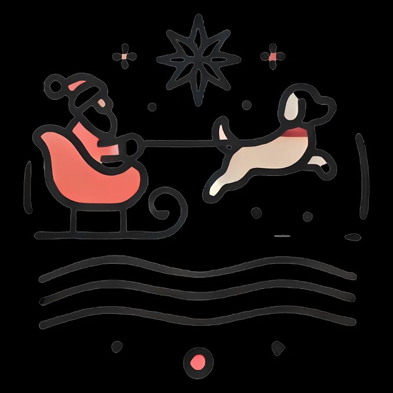 Herzliche Weihnachtswünsche Weihnachtsmann Hund