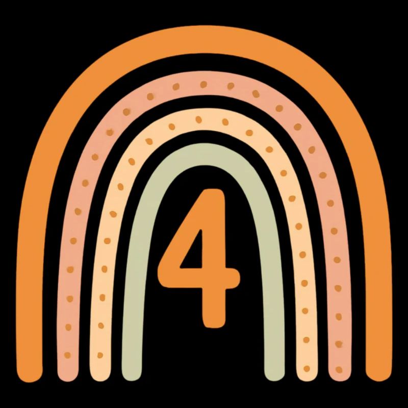 Vierter Geburtstag Regenbogen