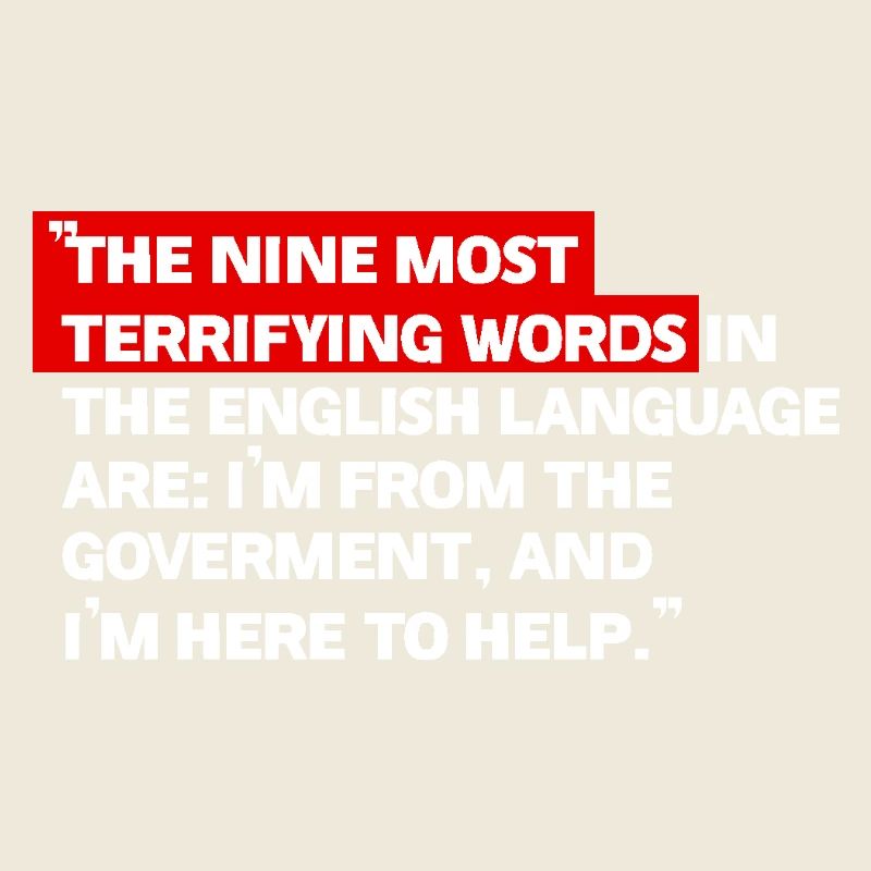 Satirical government quote