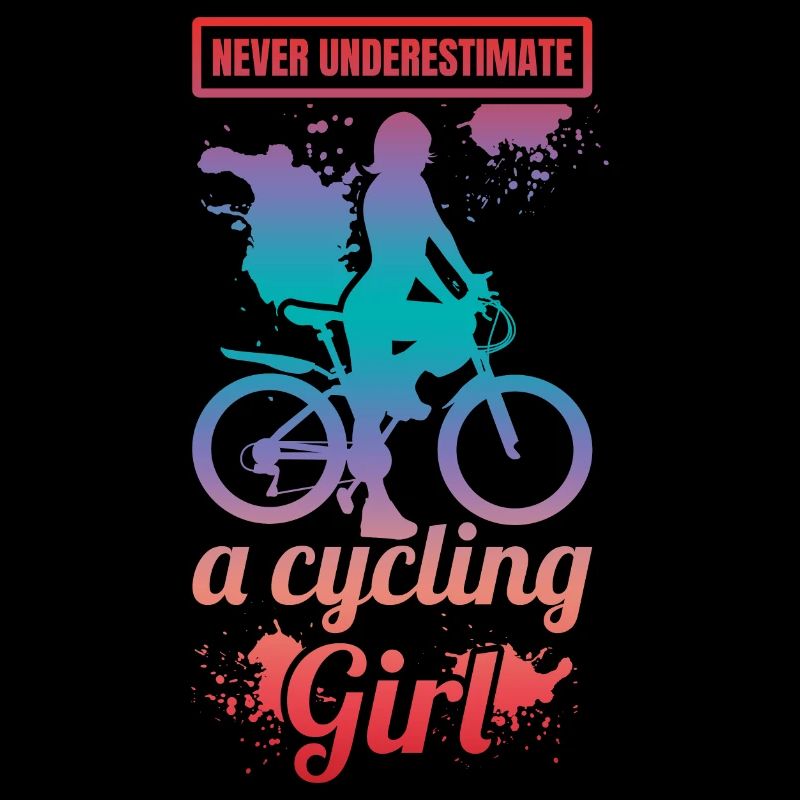 Unterschätze nie ein Radfahrer Mädchen
