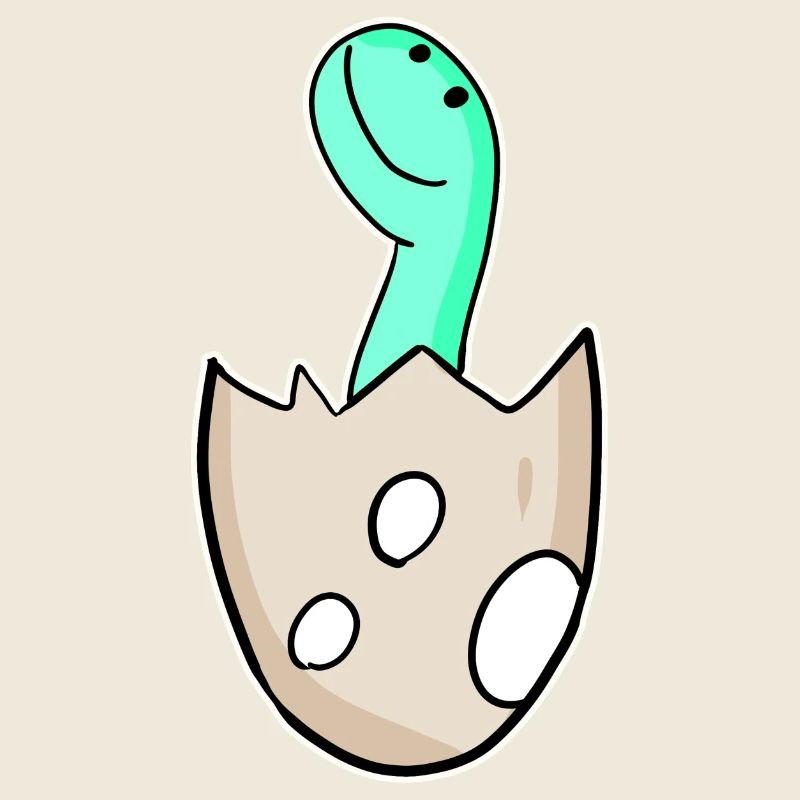 Dinosaur Egg Dino Baby Motif