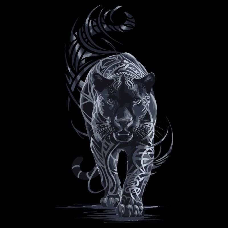 Schwarzer Panther Großkatze