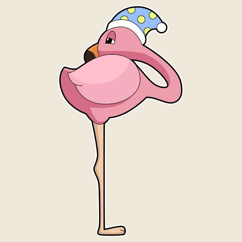 Bonnet de nuit Flamingo Sleeping
