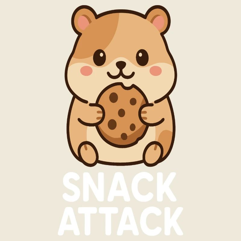 Hamster en peluche avec motif de biscuit