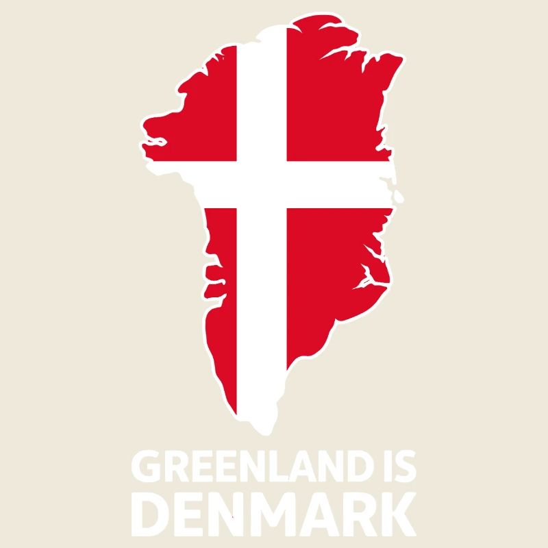 Carte du drapeau Groenland-Danemark