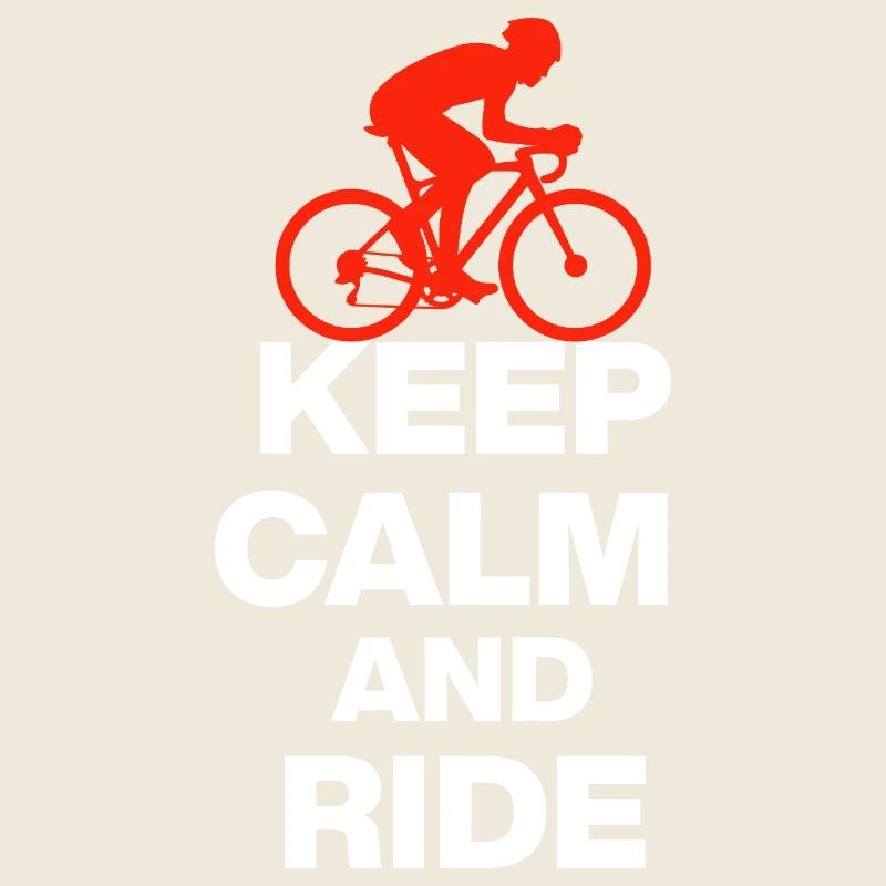 KEEP CALM AND RIDE! REENNRAD & PETON GIFT white