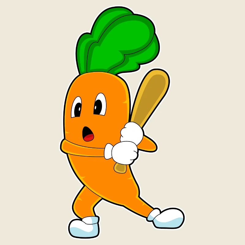 Karotte Baseball Baseballschläger