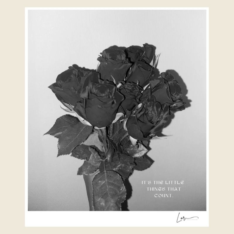 Unisex Backprint Roses