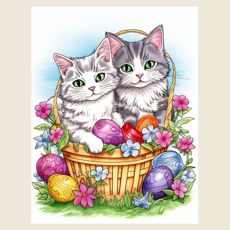 Sweet easter Cats