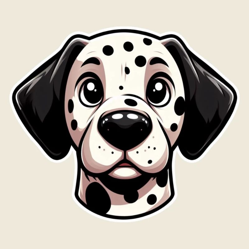 Tête de Dalmatien comique