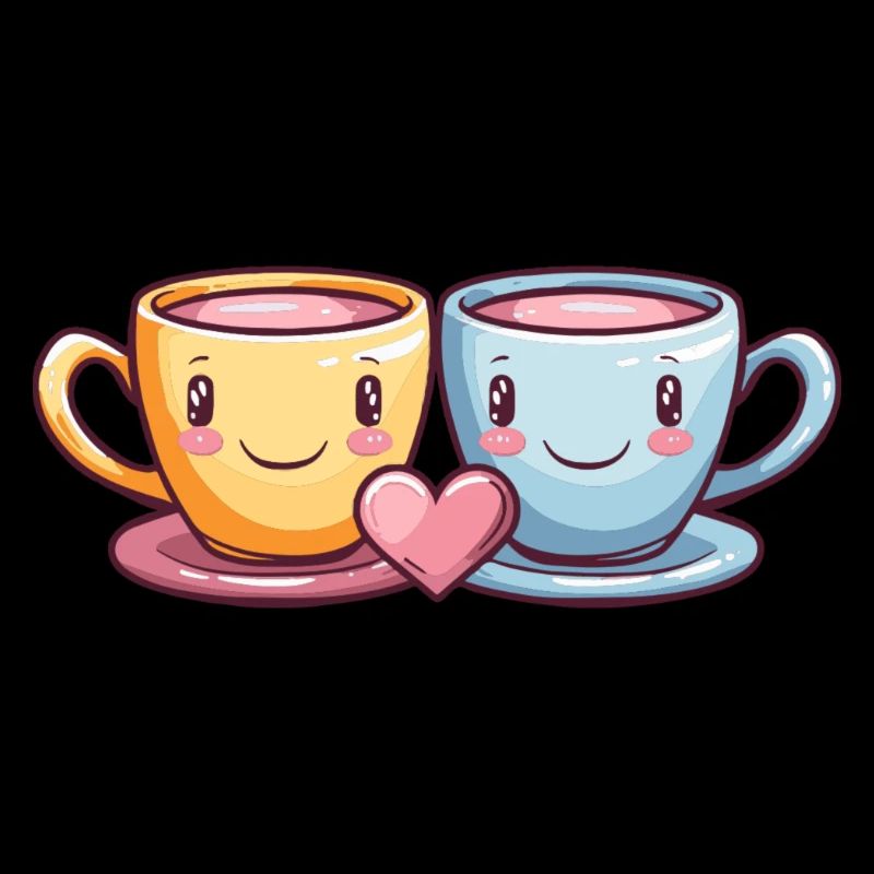Kaffee Paar Liebe Herz Valentinstag