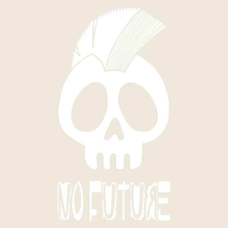 Tête de mort punk blanc