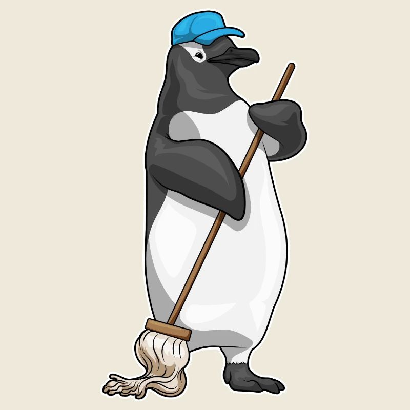 Pingouin nettoyeur vadrouille Mob
