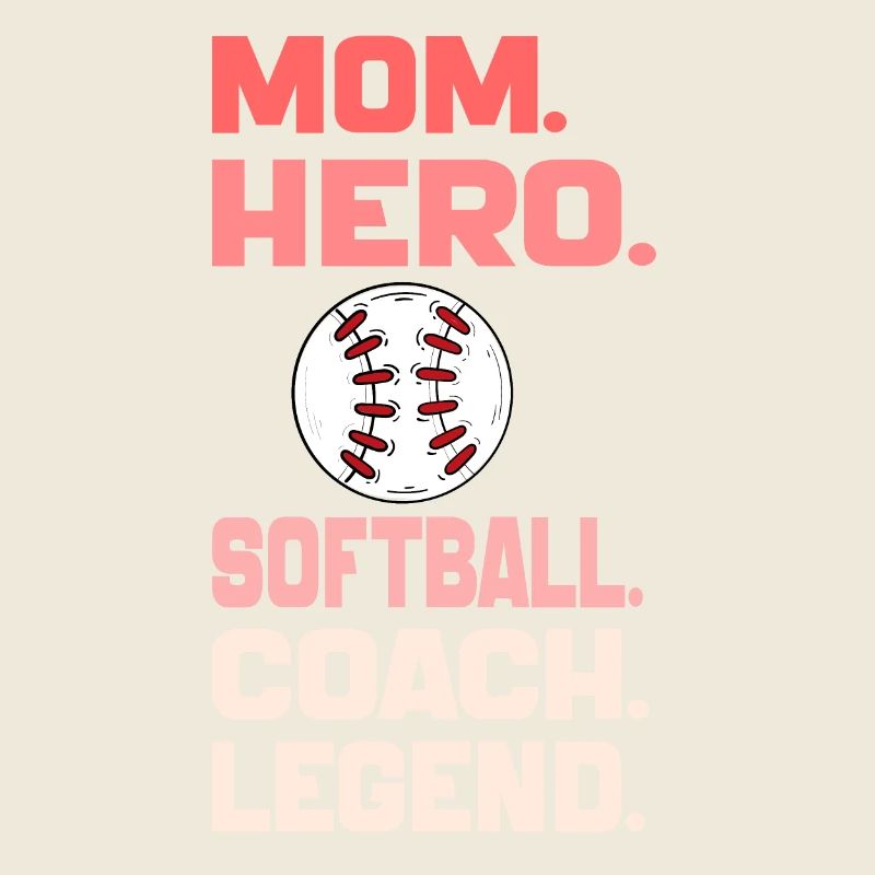 Mama Hero Softball Coach Legende Lustige Softball Mama