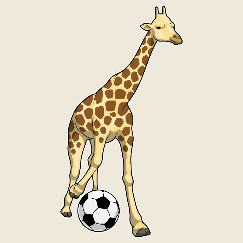 Giraffe Soccer Player Soccer