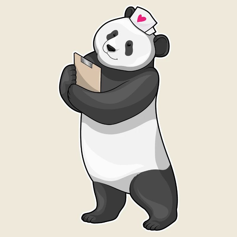 Panda Krankenschwester Herz