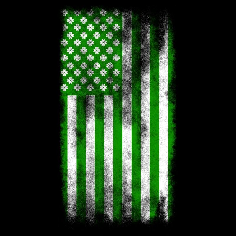 Irish American Saint Patrick's Day Flag Washed