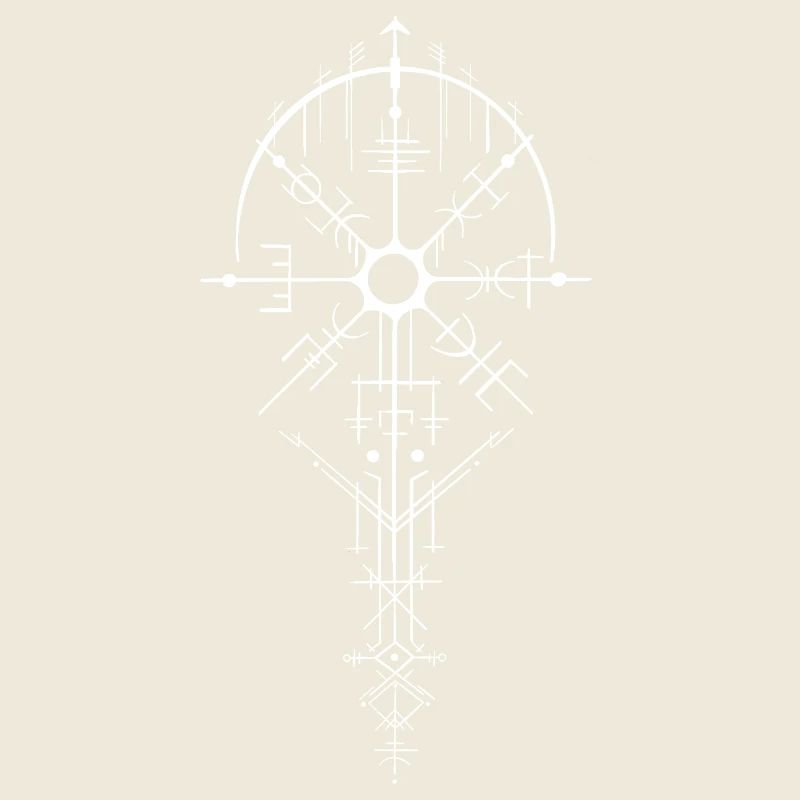 Nordic Rune Compass Design