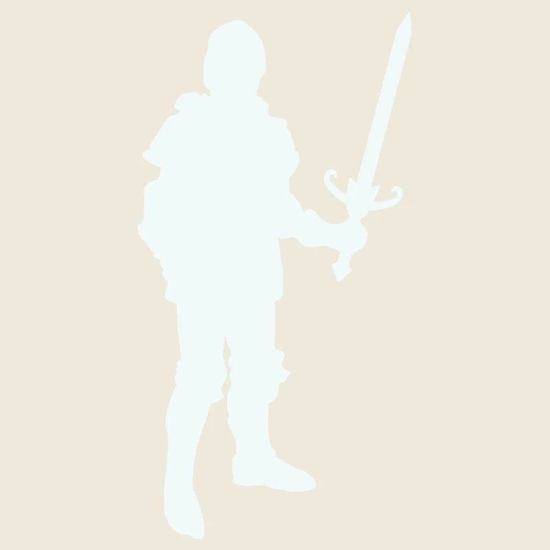Ritterheld Silhouette mit Langschwert