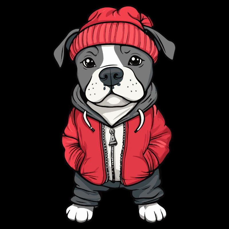 Pit Terrier Hund Cartoon