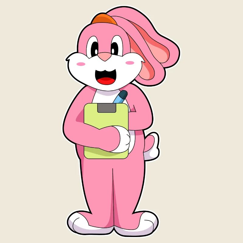 Bureau du Secrétaire Bunny Clipboard