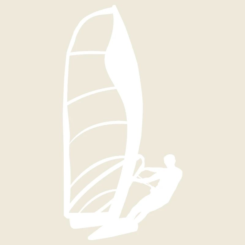 Minimalistische Windsurfer Silhouette