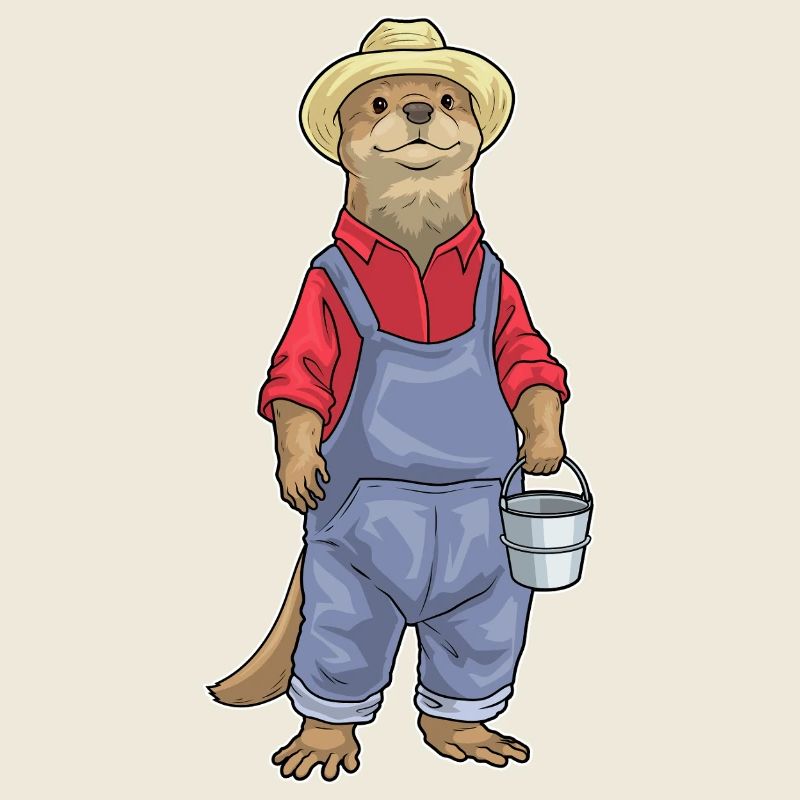 Otter Landwirt Eimer Bauernhof