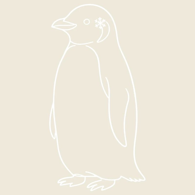 Dessin de lignes de silhouette minimaliste Penguin
