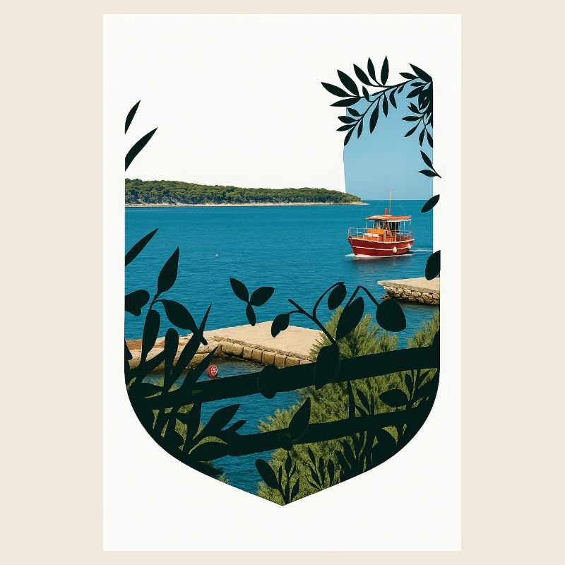 Vue sur l’île – Zone de détente croate