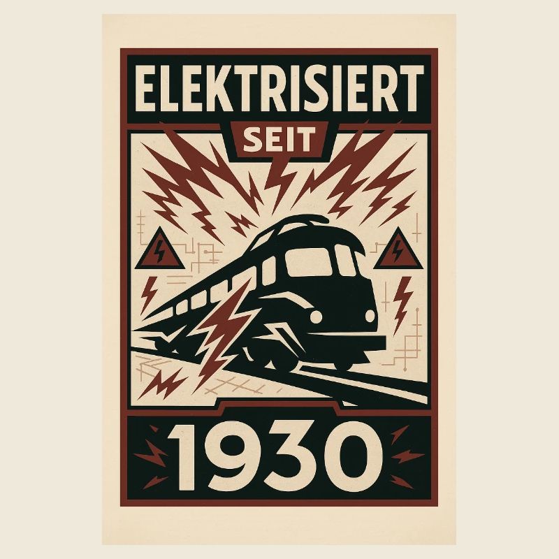 Electrified Electricity Railway 1930 Railway Train Express
