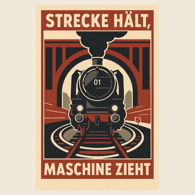 Railway Track Holds Machine Pulls