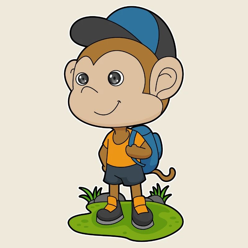 Casquette de sac à dos de singe