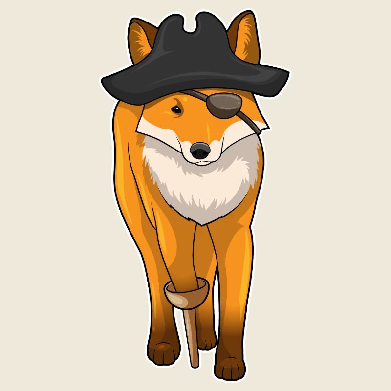 Fuchs Pirat Augenklappe