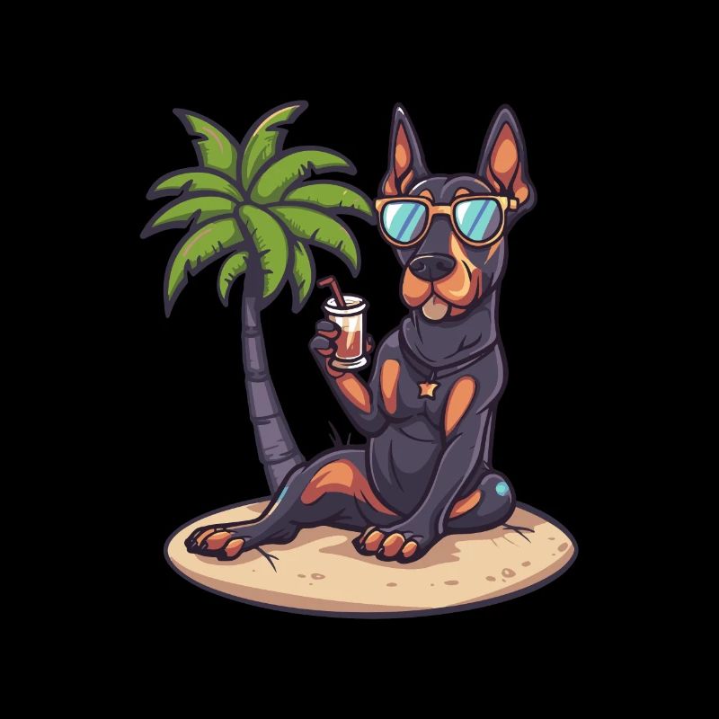 Doberman Dog Summer