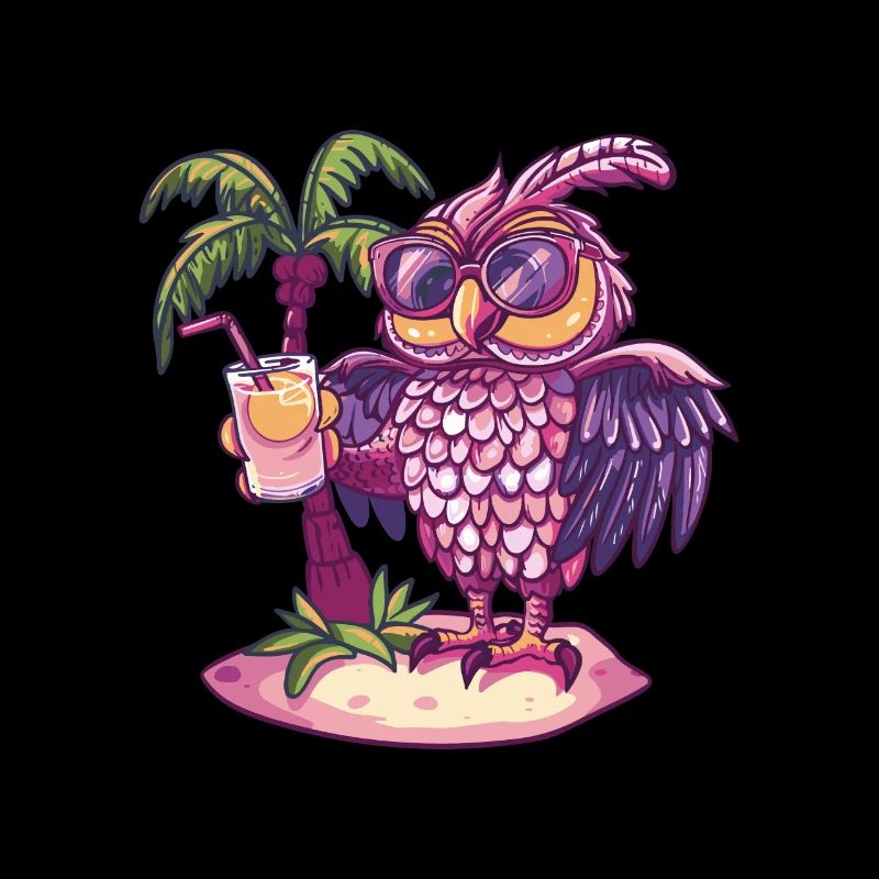 Eule Insel Sommer Palme