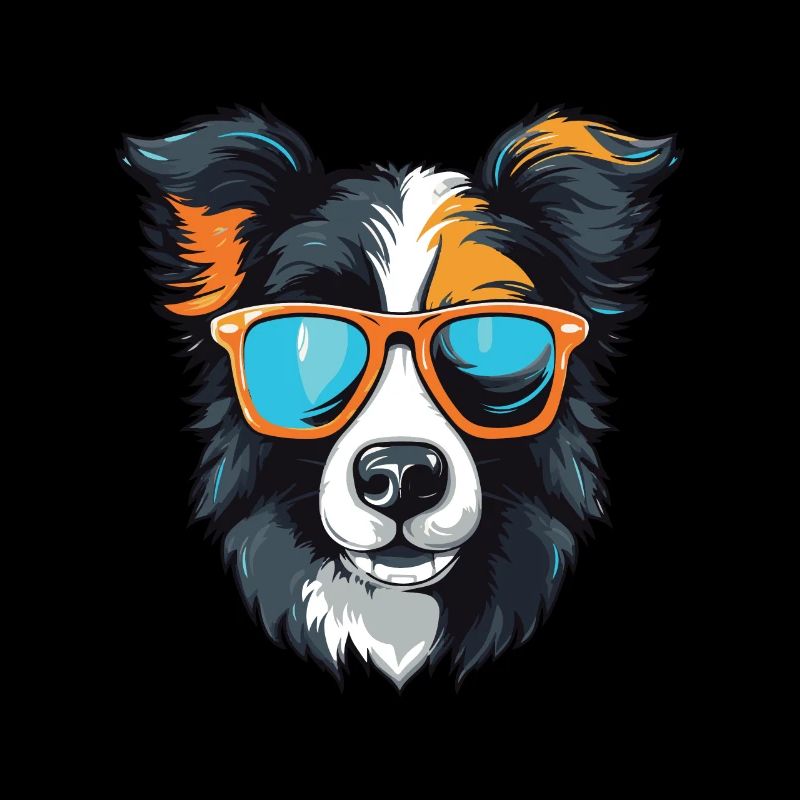Border Collie Hund Kopf Cool
